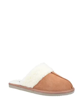 Women's 'Arianna' Suede Mule Slippers in Tan Size: 4 - Tan - Size: 4 - Hush puppies - FashionsVida