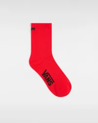 Womens Kickin It Crew Sock 6.5-10 1 Pack Socks - Dark Red - One Size