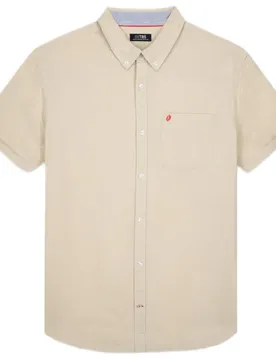 Camicia A Maniche Corte Lynercha Osier / Beige XL
