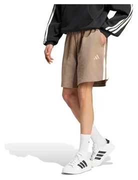 Short Kit 3 Stripes 7´´ Khaki Six / Off White L - Adidas - FashionsVida