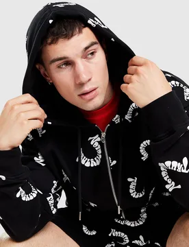 All Over Print Hoodie - Herren, Schwarz - male - Size: XL - True religion - FashionsVida