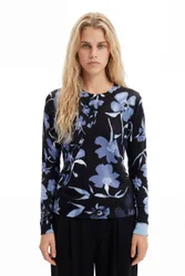 Pull patchwork fleurs BLACK XXL female