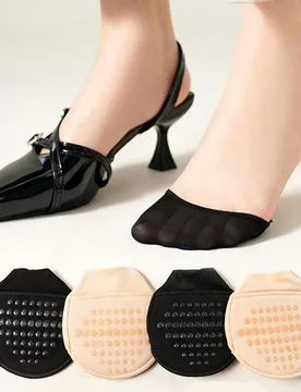 Pares de calcetines de verano finos de media punta para mujer, antideslizantes, invisibles, de corte bajo, casuales - Shein - FashionsVida