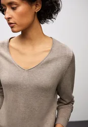 V-Neck Pullover female Beige
