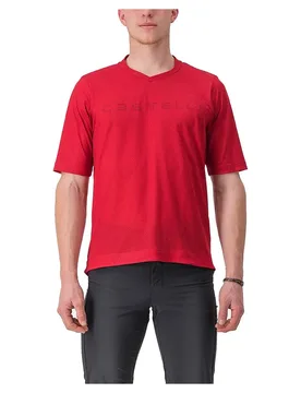 Maglietta A Maniche Corte Trail Tech 2 Dark Red - Castelli - FashionsVida