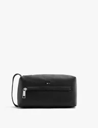 Pebble Grain Wash Bag Black male