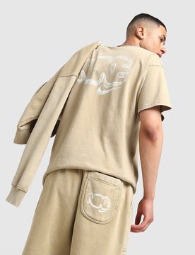 Mens Maglia Street Graphic - Beige, beige beige Uomo taglia XS
