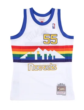 Canotta Basket Uomo Nba Swingman Jersey Hardwood Classics No 55 Dikembe Mutombo 1991-92 Dennug Original Team Colors - Mitchell & Ness - FashionsVida