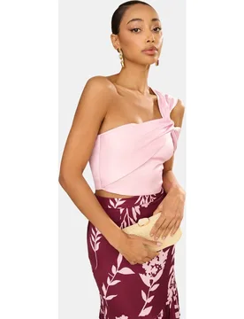 Top de mujer asimétrico con tirante de doble cruce - MIPHAI - FashionsVida