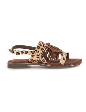 Sandali animalier in vera pelle con frange IF10277 39