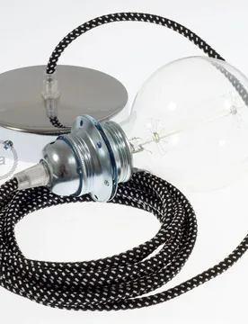 Cables Lampe Suspendue Pendel Pour Abat-jour Rt41 Stars 3d Diy 2 M Black / White / Chrome Plated One Size - Creative - FashionsVida