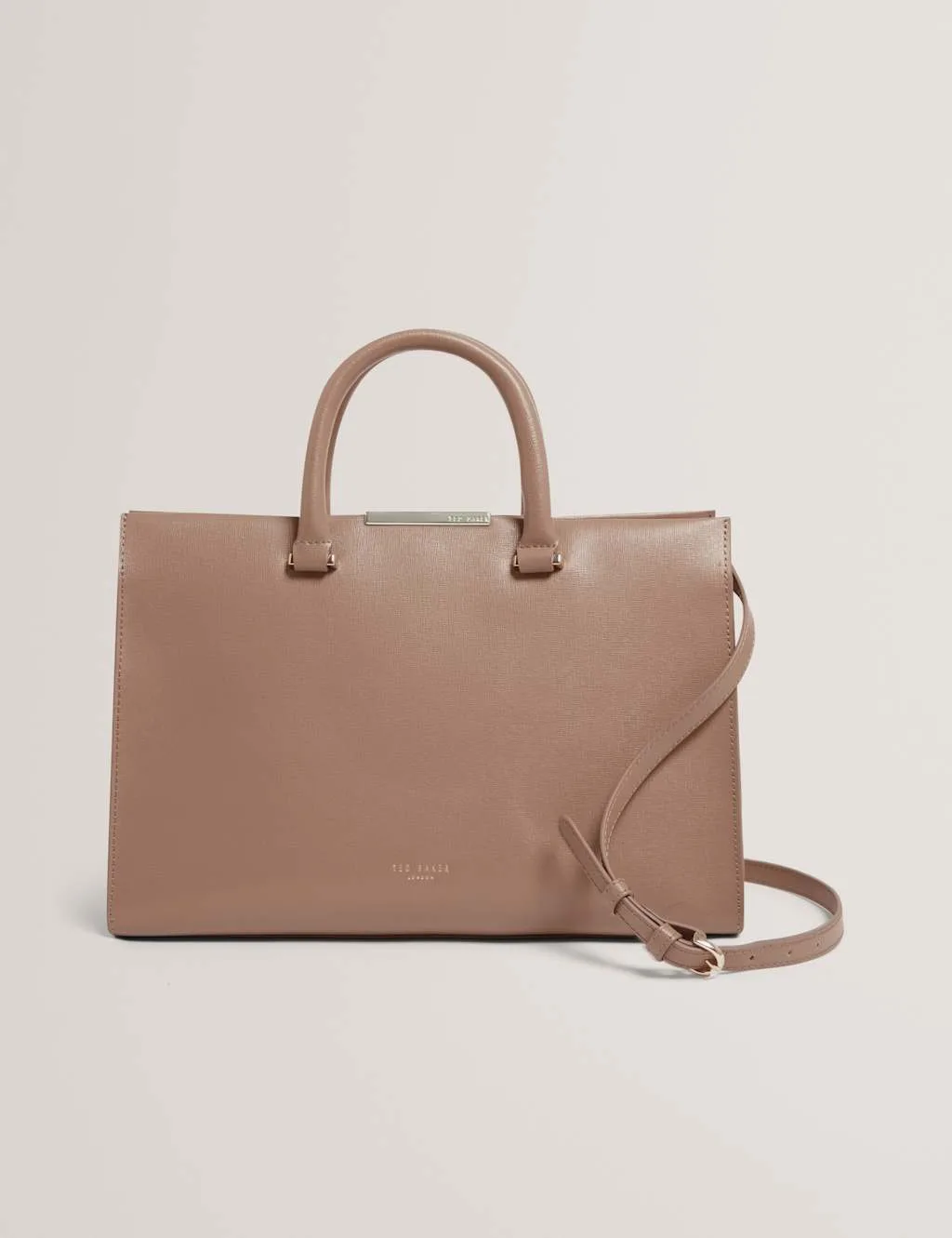 Leather Tote Bag Taupe female - Ted baker - FashionsVida