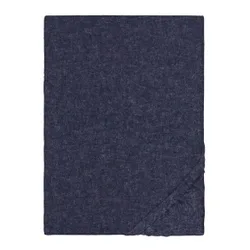 Spannbetttuch Melange uni marine, 1x 140x200 cm - 160x200 cm