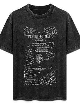 The Flowers of Evil (Les Fleurs du Mal) by Charles Baudelaire First Edition Author's Notes T-Shirt Stain Resistant Casual Tee - Aliexpress - FashionsVida