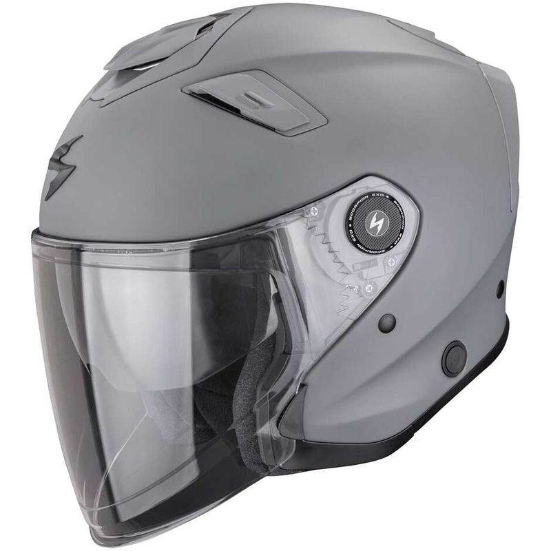 Casco Moto Jet EXO-GT JET SOLID Grigio Cemento Opac taglia L