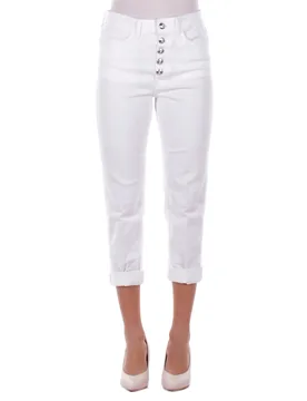 Donna jeans dp268bbs0030d 000 jeans 5tasche loose knoons bot bianco - Dondup - FashionsVida