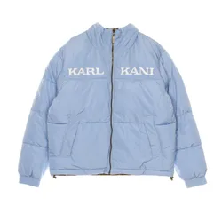Piumino Donna Retro Reversible Puffer Jacket Light Blue/brown