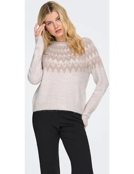 Jersey de mujer de manga larga y cuello redondo - Only - FashionsVida