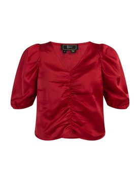 Faina Blusa rojo rubí