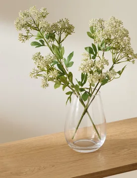 M&S Medium Teardrop Vase Clear - M&S - FashionsVida