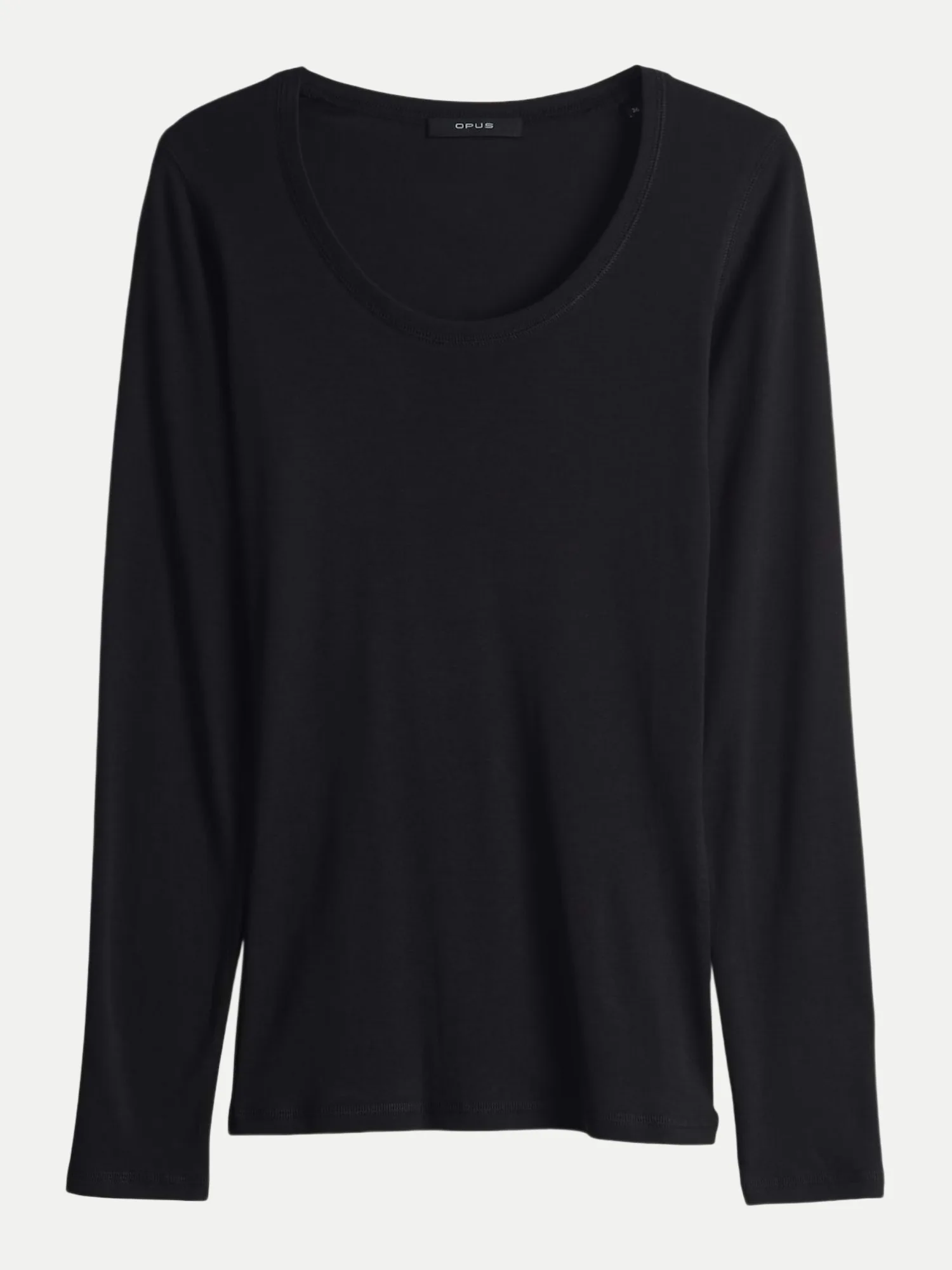Opus Langarmshirt Sorana Schwarz 36 - Opus - FashionsVida