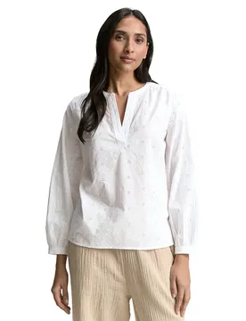 Blusa A Maniche Lunghe 106199 White 40