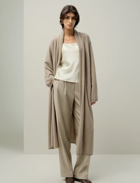 Cardigan En Cachemire Longueur Mollet Parfait Pour La Superposition S