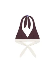 Top Bikini Allacciatura al Collo marrone XL