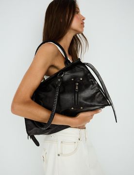 Bershka Sac Bowling Femme M Noir