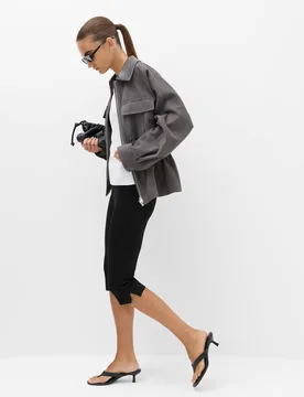 Split Hem Cropped Leggings Black female - M&S - FashionsVida