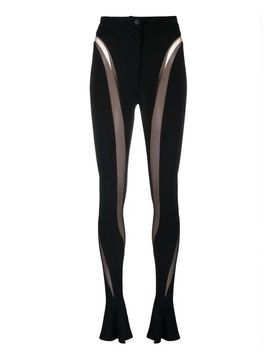 Pantaloni velati neri illusione