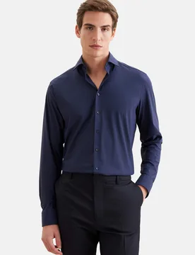 Comfort Performance-Hemd Uni Blau 54 - Seidensticker - FashionsVida