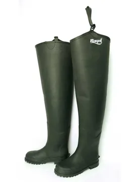 Thigh High Rubber Boots Black EU 39 Men - Ragot - FashionsVida