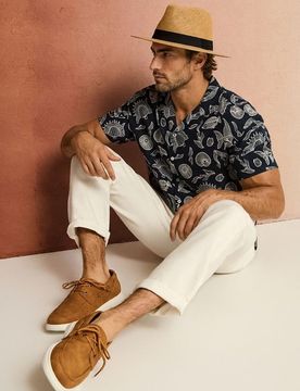 Mocassini stringati in simil nubuck - marrone dorato