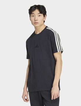 Mens T-SHIRT KIT 3-STRIPES REGULAR - Nero, nero nero Uomo taglia XL