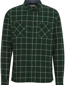 BLEND Camisa verde / blanco