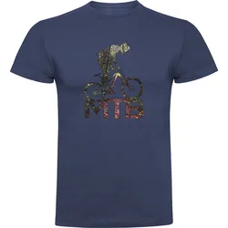 Maglietta A Maniche Corte Mtb Background Denim Blue