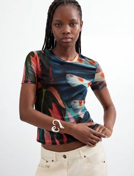 T-shirt conçue par mr. christian lacroix, , Polyester, XS
