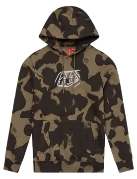 Troy Designs Felpa Con Cappuccio Badge Olive Camo - Lee - FashionsVida