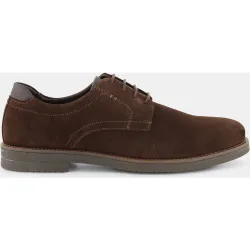 Zapatos de hombre de serraje con cierre de cordones
