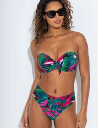 Heatwave Floral Padded Bandeau Bikini Top (B-F) Multi female