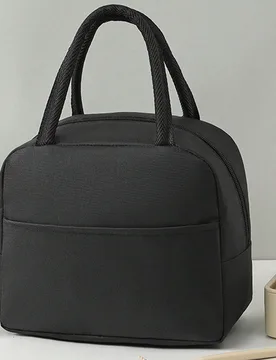 Pieza Bolsa de almuerzo aislada con papel de aluminio de unicolor, bolsa de transporte de almuerzo portátil para el trabajo, mochila escolar, bolsa d - Shein - FashionsVida