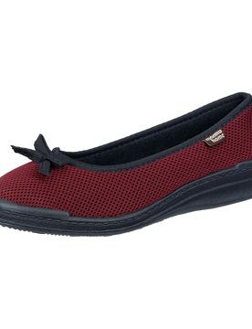 Hausschuh-Ballerina rot 41 Damen