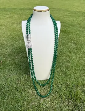 Natural Handmade Green Agates Long Necklace Sweater Necklace For Women - Aliexpress - FashionsVida