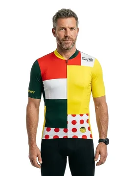 Maillot à Manches Courtes Combo Tour De France Official General Leader - Santini - FashionsVida