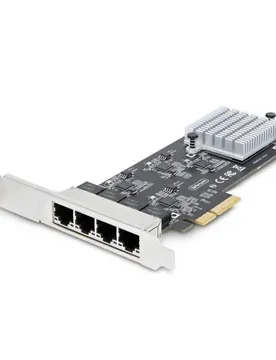 Carte Réseau Pr42gi Pci-e Vers Ethernet 4 Ports Black One Size unisex