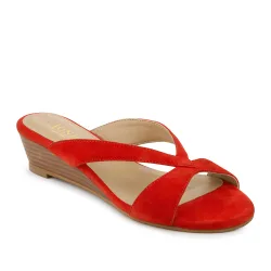 Womens Klevina2 Mules - Red Leather - Size Uk 7