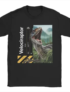Jurassic World Rebirth Velociraptor Covert Mission T Shirts for Men Cotton Humorous T-Shirts O Neck Short Sleeve Tops Party - Aliexpress - FashionsVida