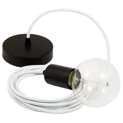 Cables Suspension Luminaire Rl01 50 Cm Glittering White / Black One Size