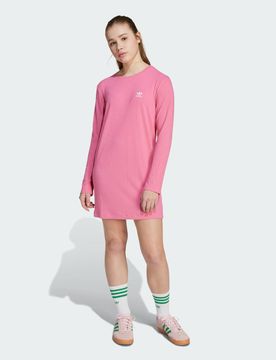 Abito a maniche lunghe a coste larghe Bambino 12-13A Pink Fusion / White